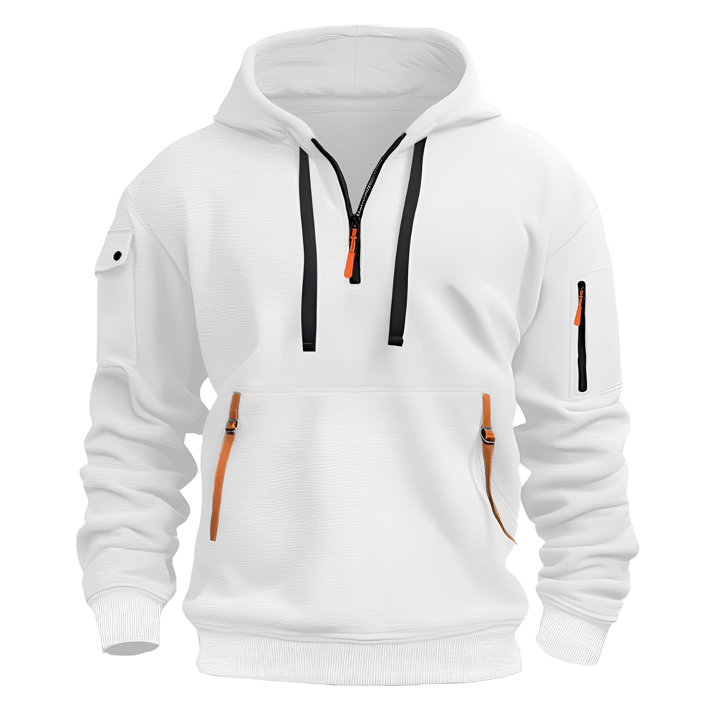 Comfortable men's half-zip hoodie