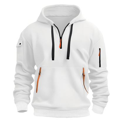 Comfortable men's half-zip hoodie