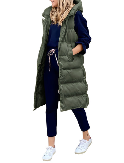 Elegant Women's Long Sleeveless Stylish Vest