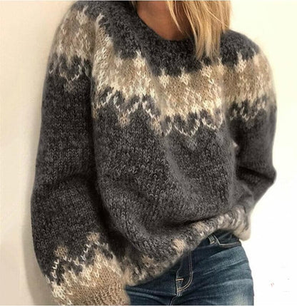 Knitted sweater Soft Woolly Nordic Casual