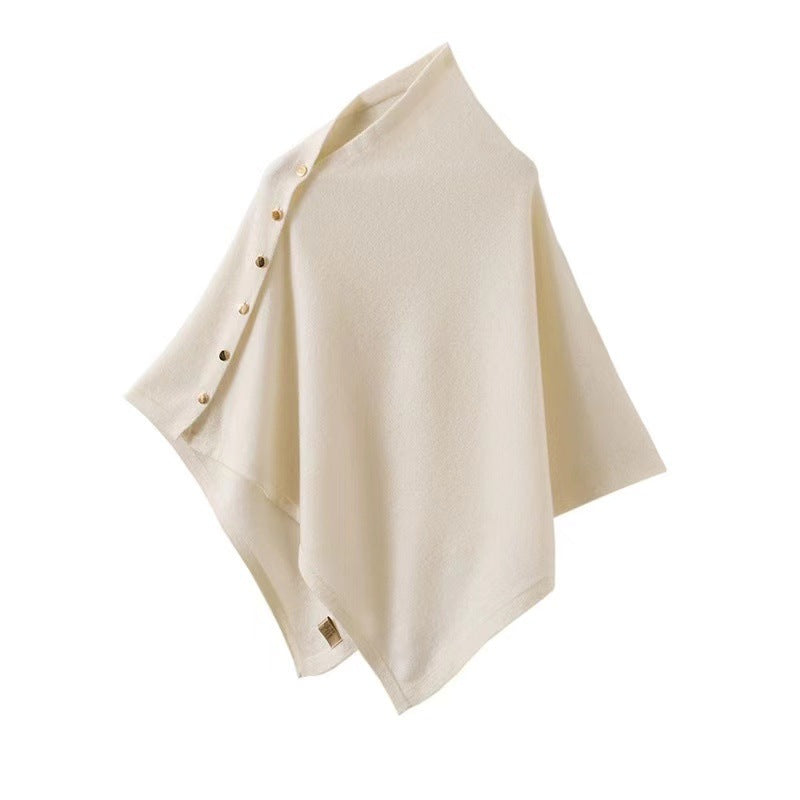 Stylish Women's Asymmetrical Draped Poncho