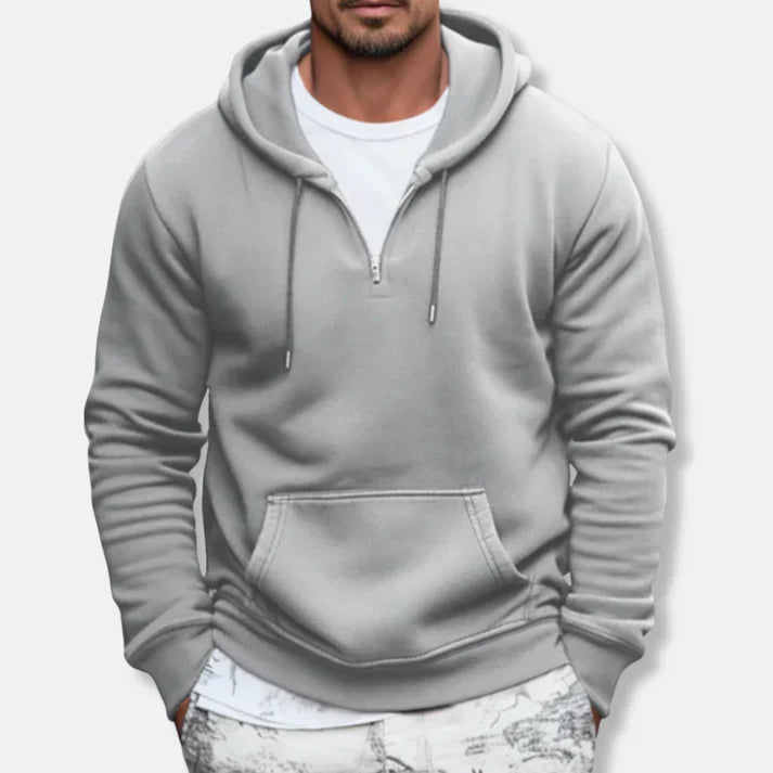 Morten - Casual Sweatshirt with Kangaroo Pocket and Loose Fit