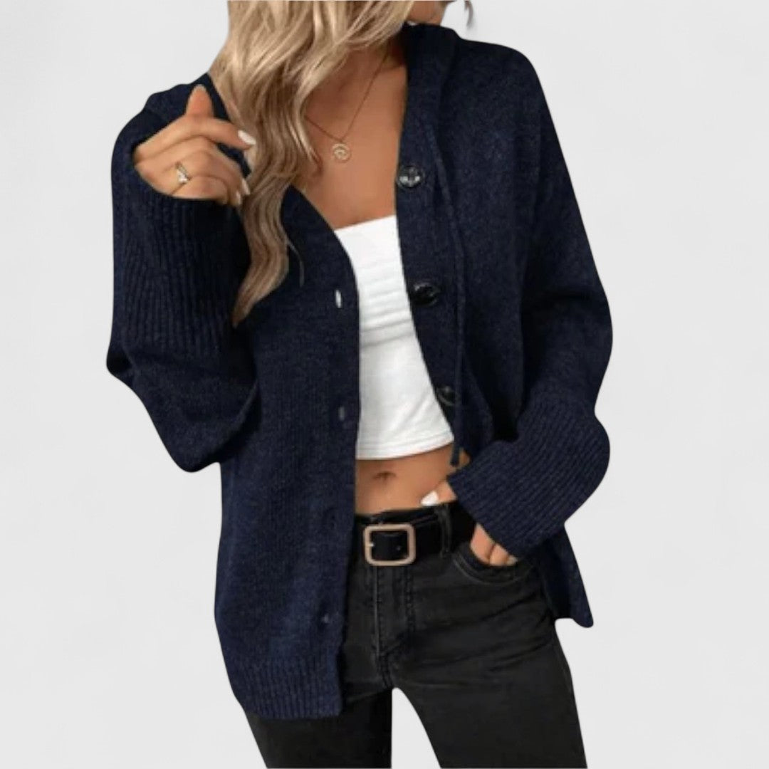 Elegant Cardigan Women Classic Buttons