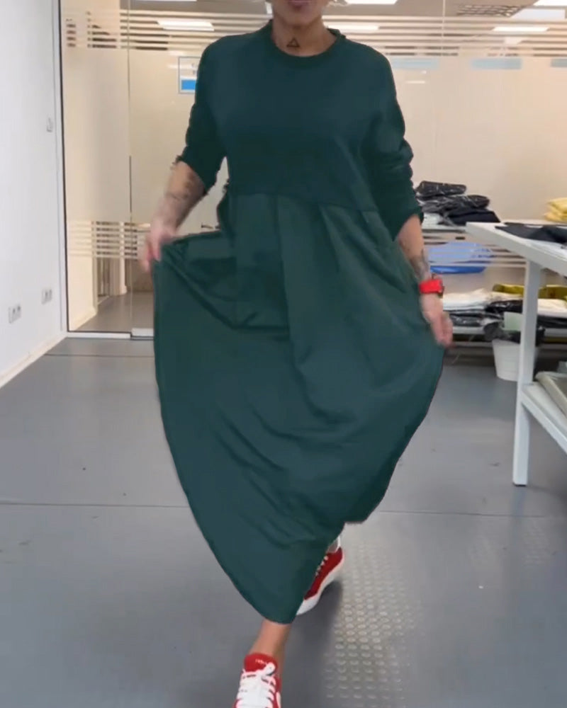 Colorful Leisure Dress Plain Fashion