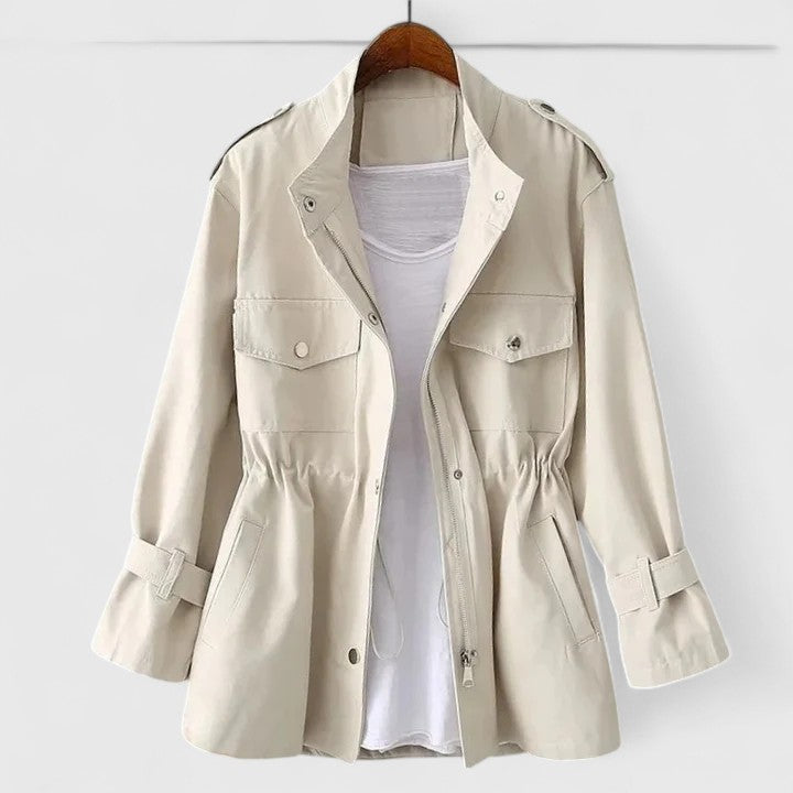Women's Safari Coat Long Sleeve Elegant