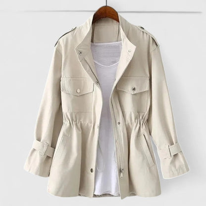 Women's Safari Coat Long Sleeve Elegant