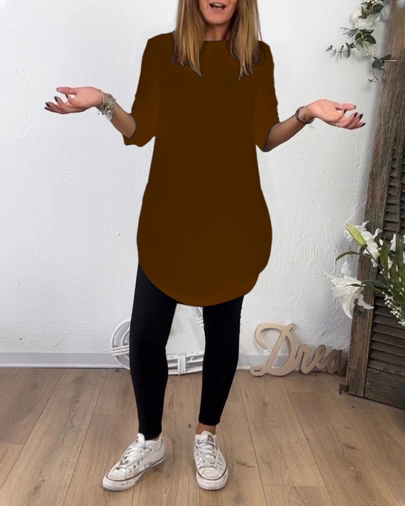 Women's Dress Round Neck Elegance