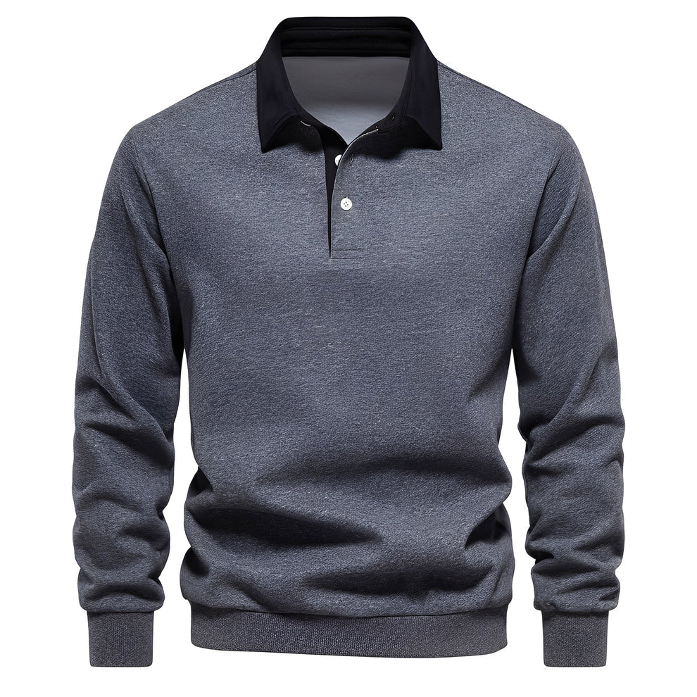 Men's Polo Shirt Casual Long Sleeve Lightweight