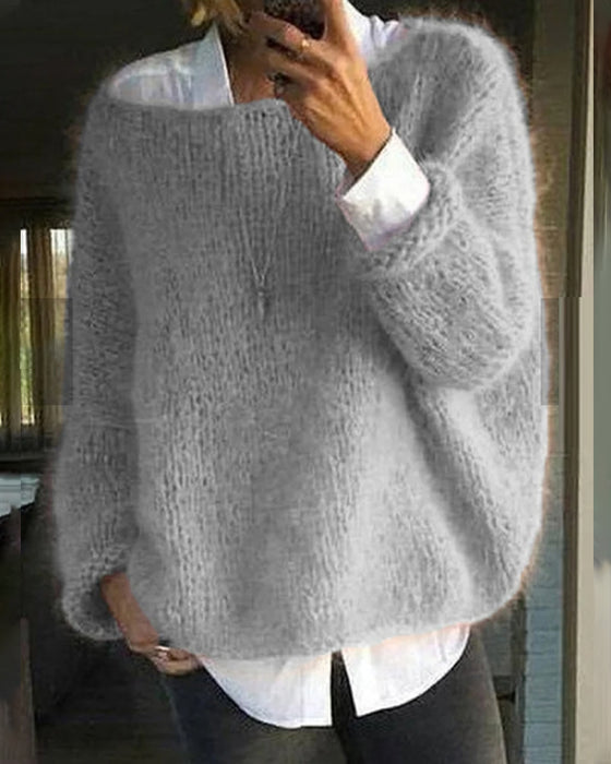 Colorful Sweater Round Neck Fashionable