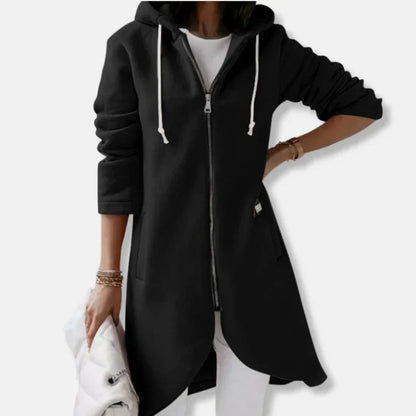 Loose Sweat Jacket With Hood And Zipper