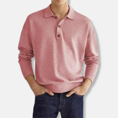 Men's Polo Neck Cotton Jumper