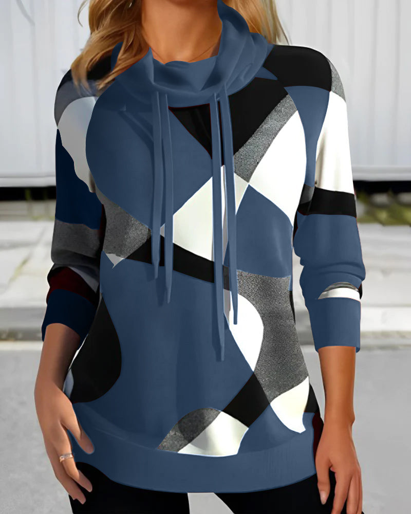 Stylish Hoodie Color Block Design