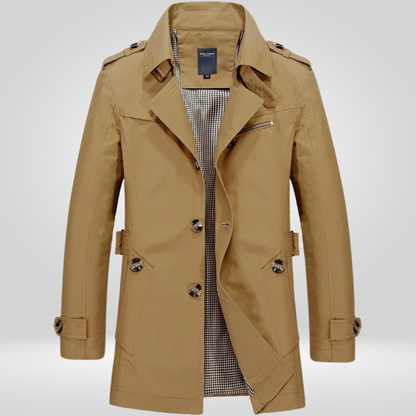 Men's Classic Long Trench Coat