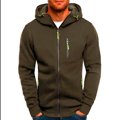 Practical men's jacket with hood Sporty