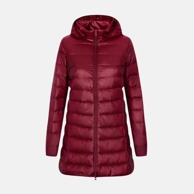 Women's Down Jacket Quilted Hooded Warm