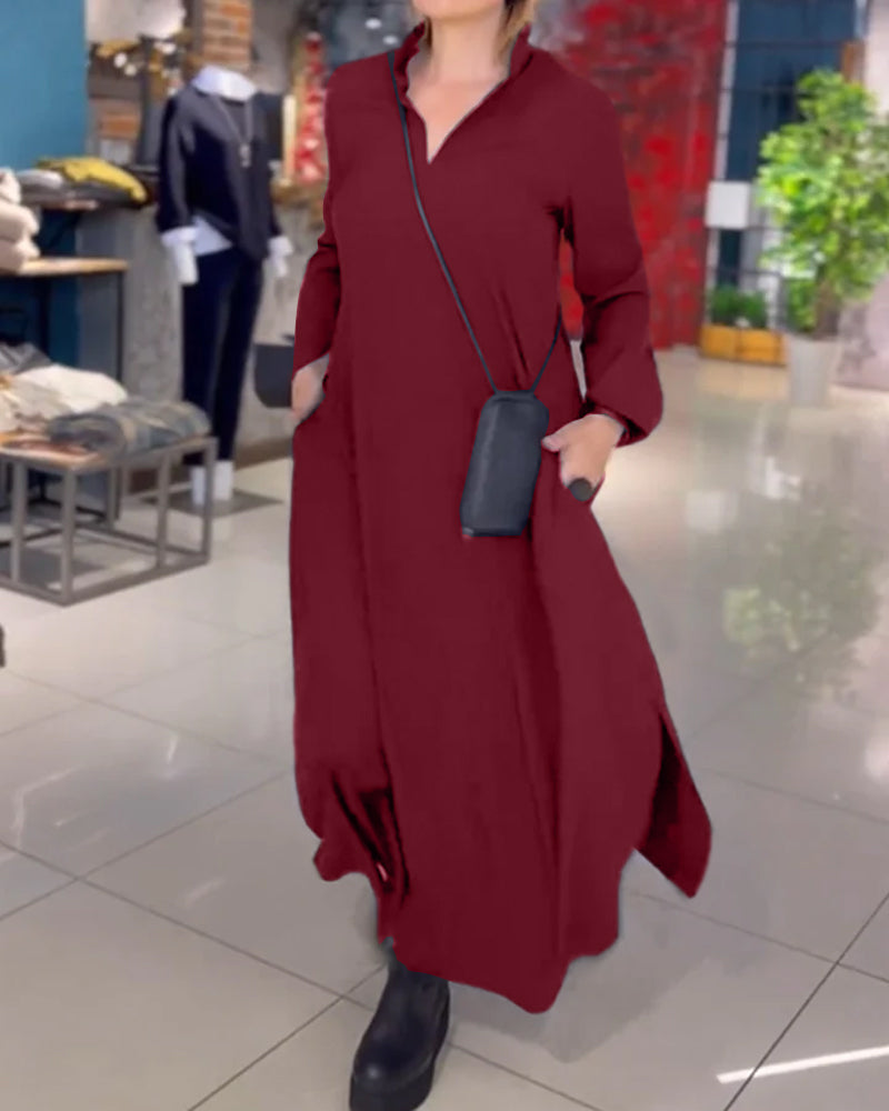 Elegant Long Evening Dress With Side Slit