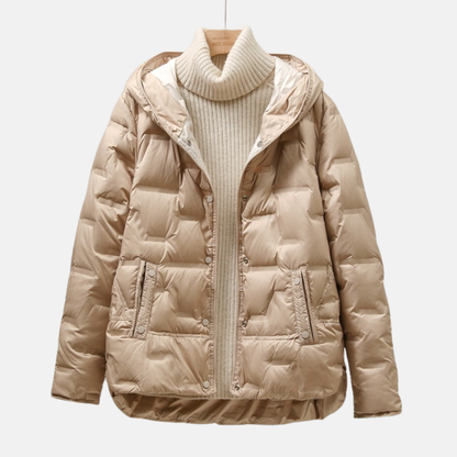 Winter Jacket Puffer Quilted Detachable Hood