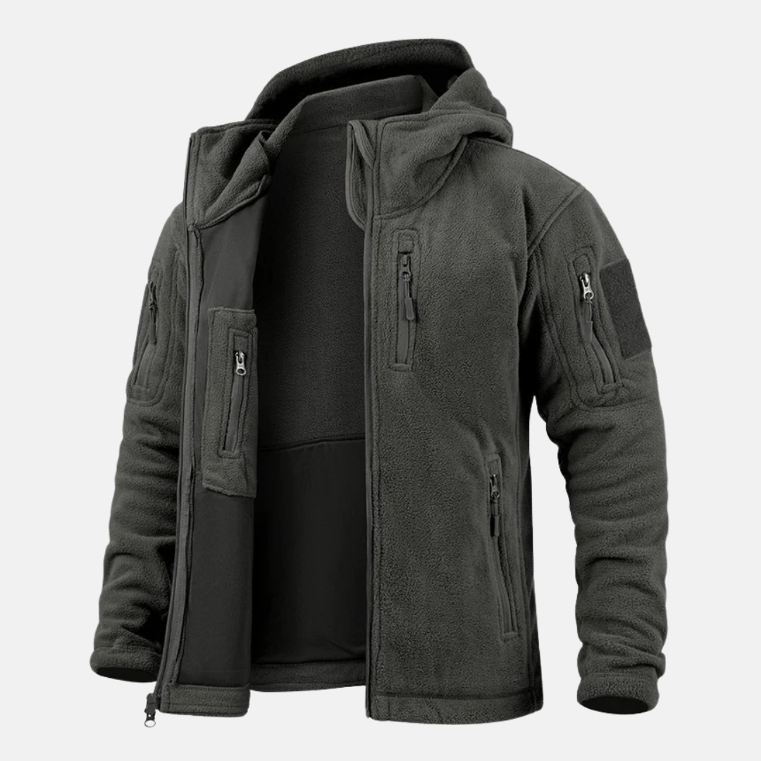 Taktische Fleecejacke Sportlich Hüftlang - IdealeKleiden