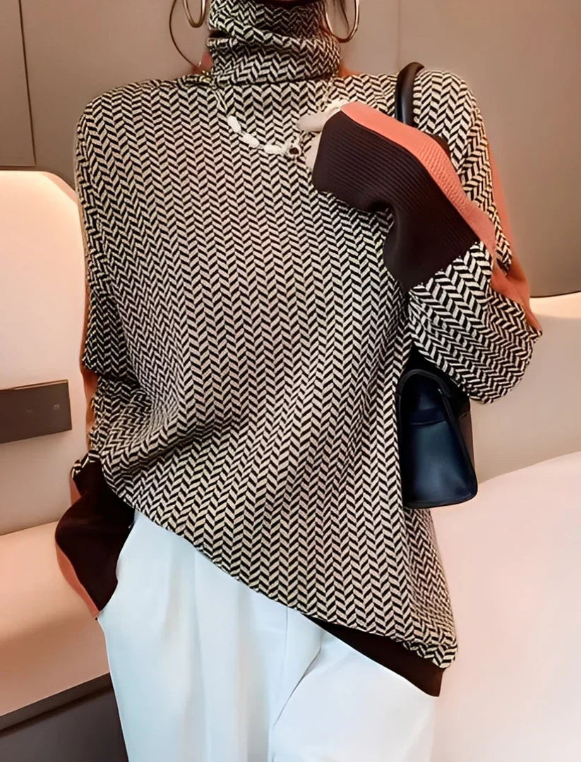 Women's Modern Knitted Turtleneck Sweater