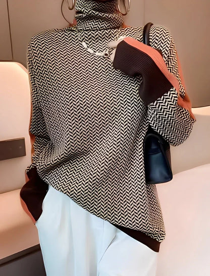 Women's Modern Knitted Turtleneck Sweater