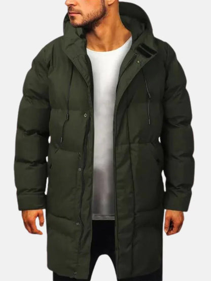 Herren Winterjacke Lang Kapuze