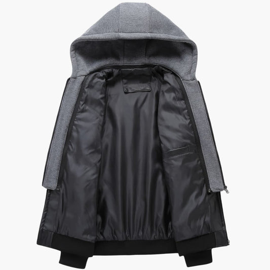 Herren Bomberjacke Modern Kapuze Design - IdealeKleiden
