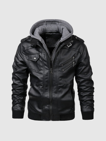 Men's Modern Black Stylish Leather Jacket