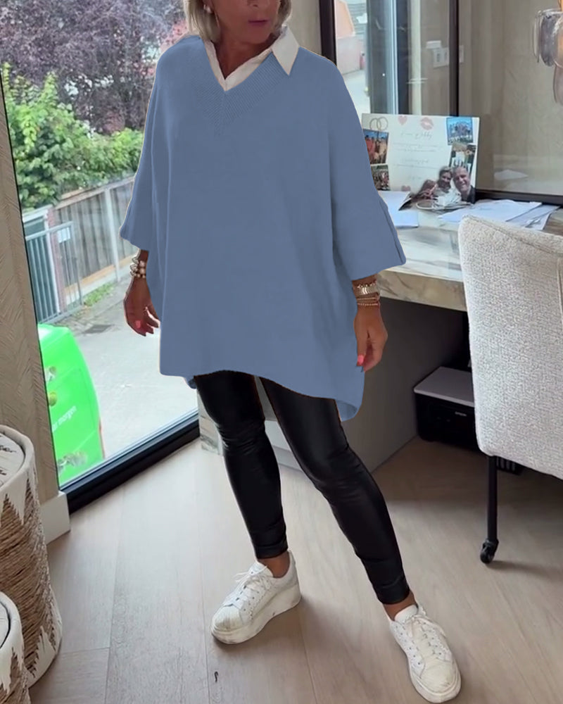 Women's V-Neck Asymmetrical Chic Dress