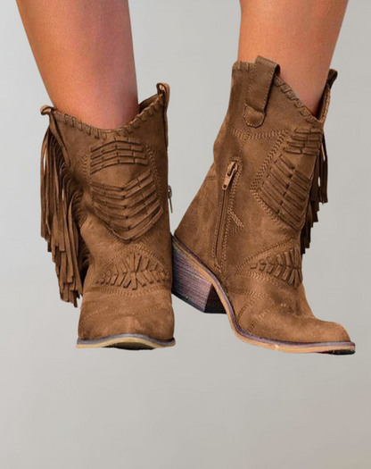 Stylish Boots With Fringe Details