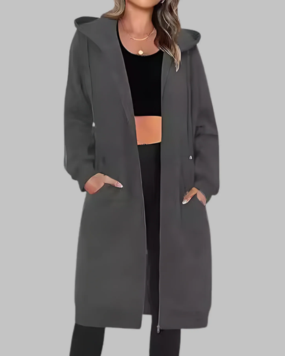 Oversized Casual Zip-Up Jacket for Women