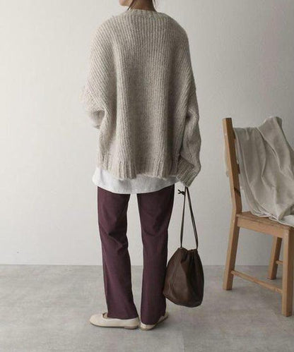 Warm Knitted Top with Pockets for Men