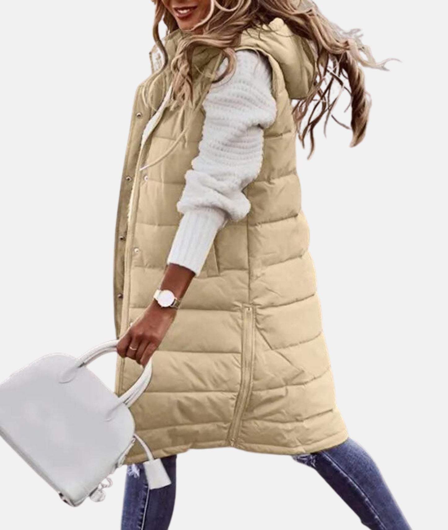 Women's Long Winter Coat with Hood
