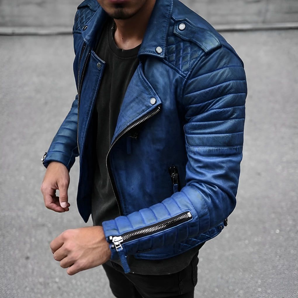 Men's Leather Jacket Classic Douglas Style