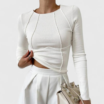Women's Slim Fit Long-Sleeve Trendy Top
