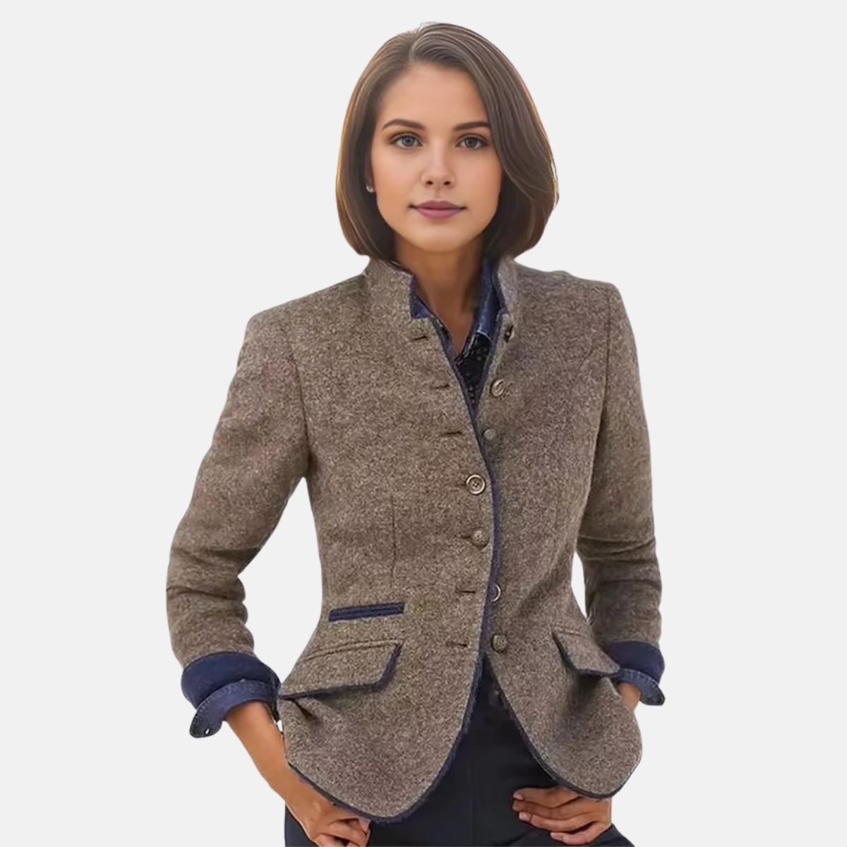 Elegante Damenblazer Jacke Modern Style - IdealeKleiden