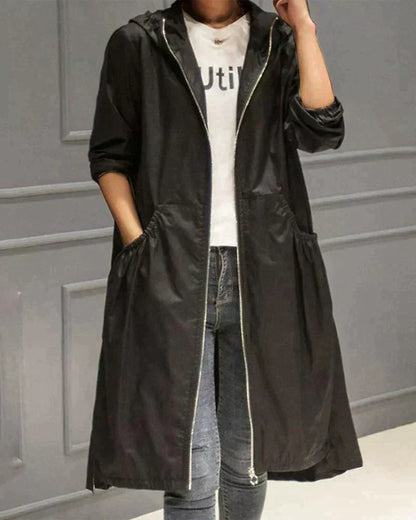 Stylish Women's Jacket Hood Lightweight