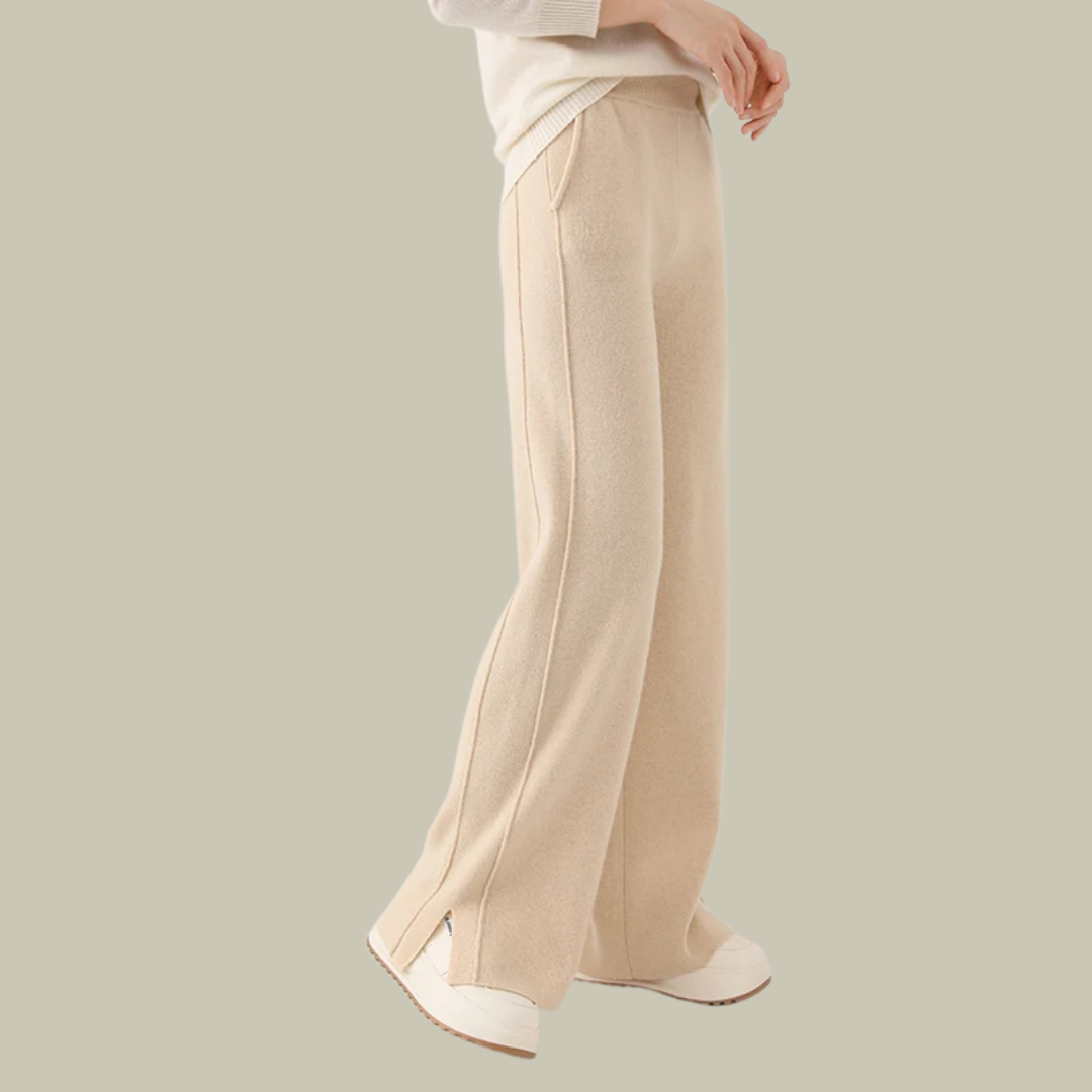 Comfortable Women's Knitted Trousers Loose Fit