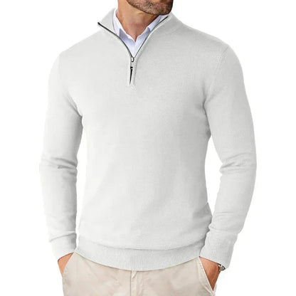 Herren Pullover Modern Halbzip Sweat