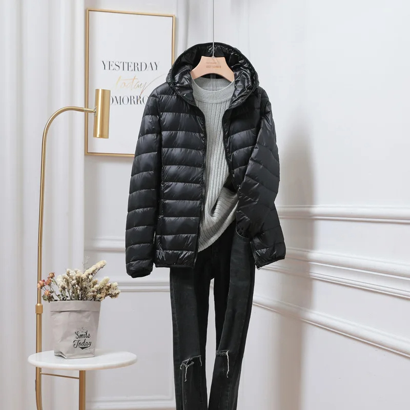 Warm Puffer Jacket Hooded Lightweight