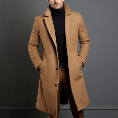 Men's Winter Coat Long Warm Elegant