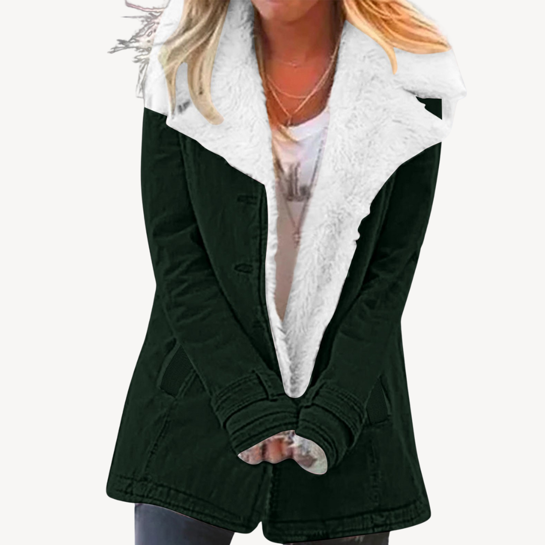 Women's Warm Sherpa Fleece Denim Jacket