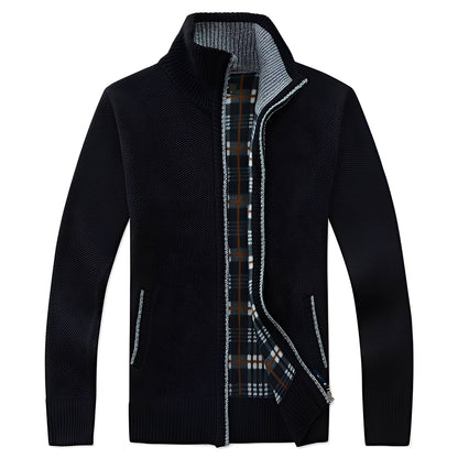 Men's Cardigan Elegant Fleece Lining