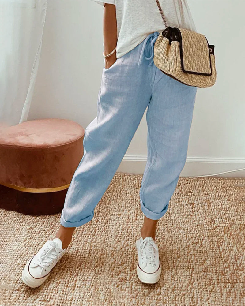 Helga | Elegante Leinenhose Sommer