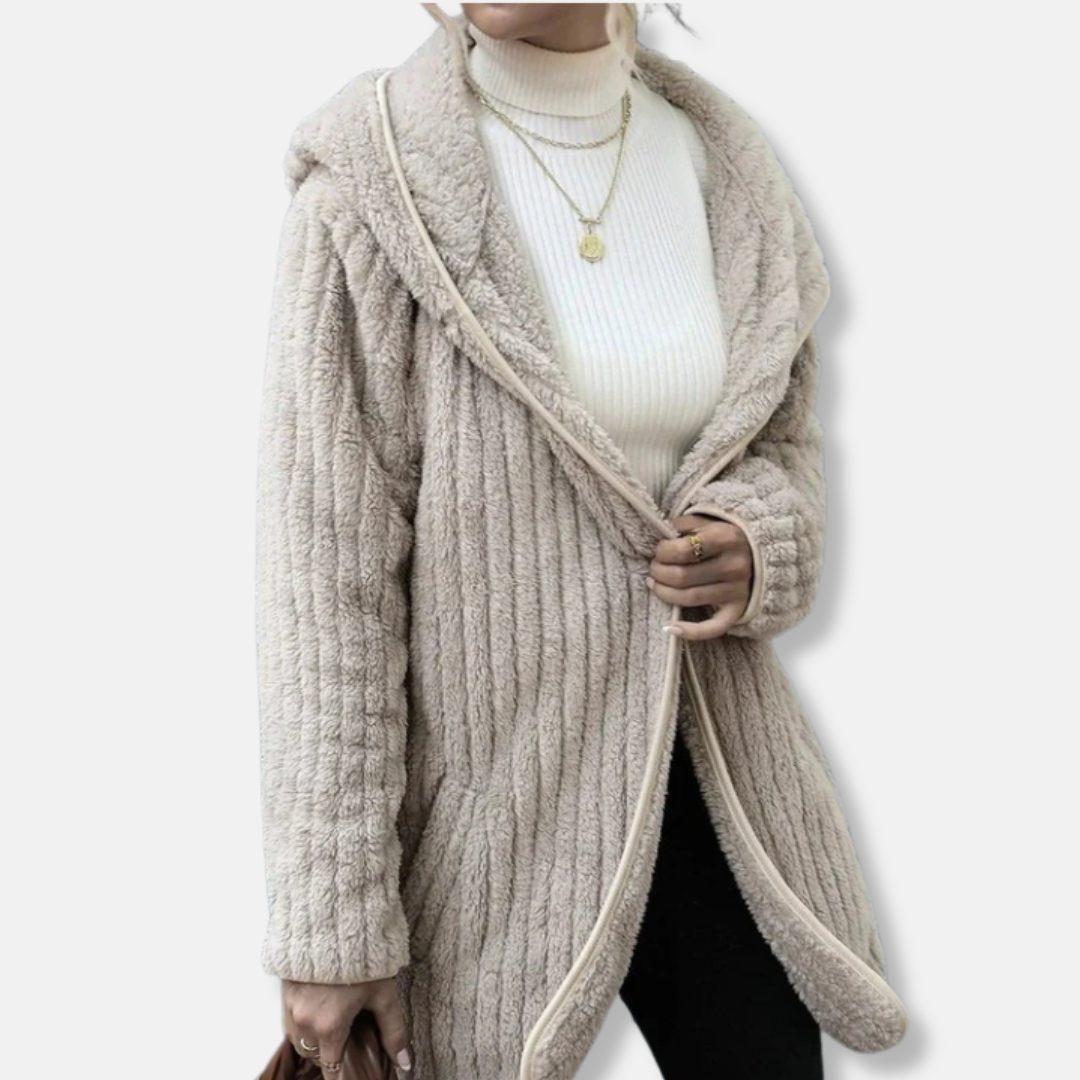 Übergroßer Fleece Cardigan Kapuzen Pullover - IdealeKleiden