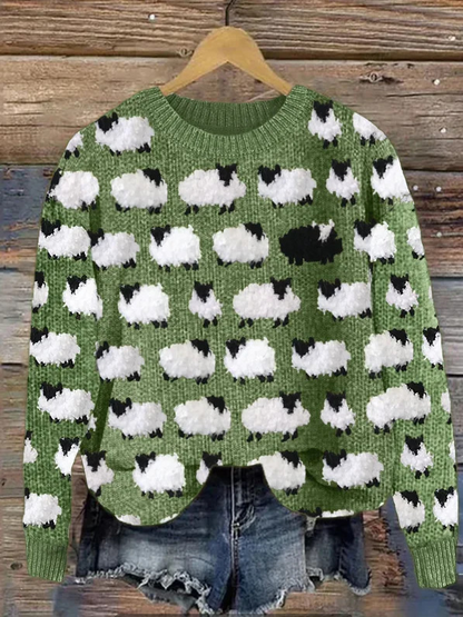 Seren - Retro Jumper with Chicken Motif