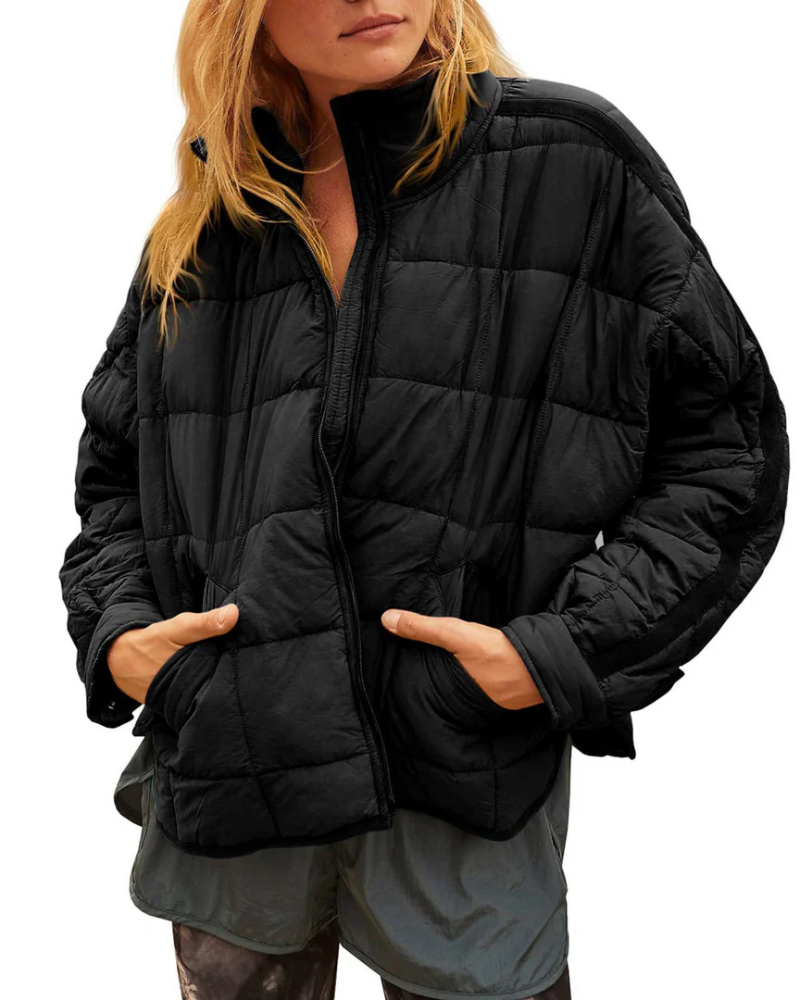 Lightweight Puffer Jacket Compact Zipper Women