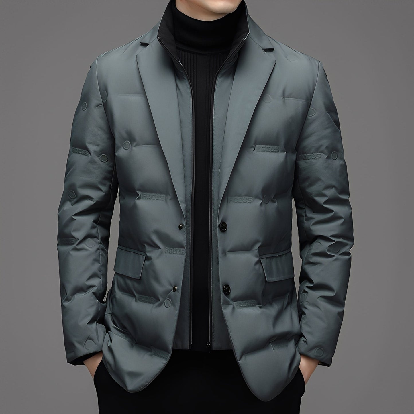 Men's Down Jacket Casual Elegant Black