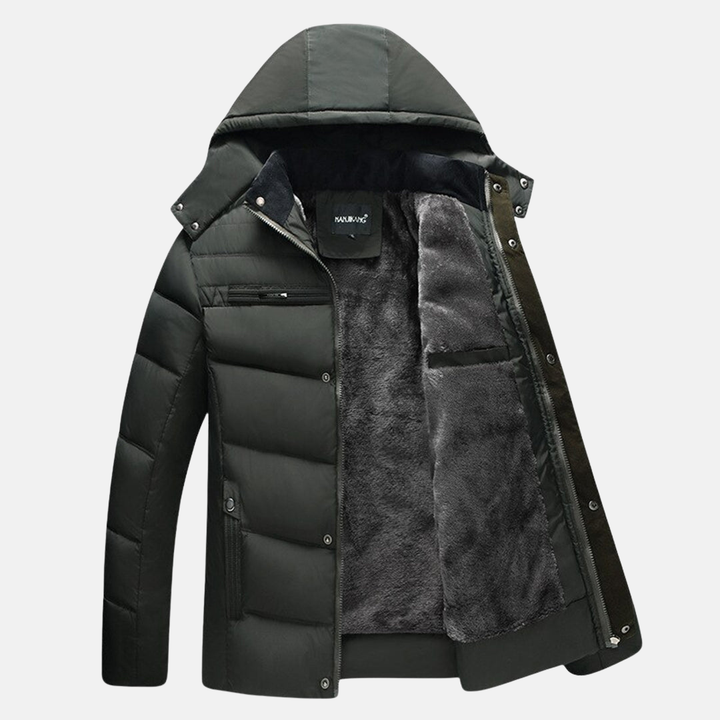 Warm Winter Dress Padded Hood Zipper