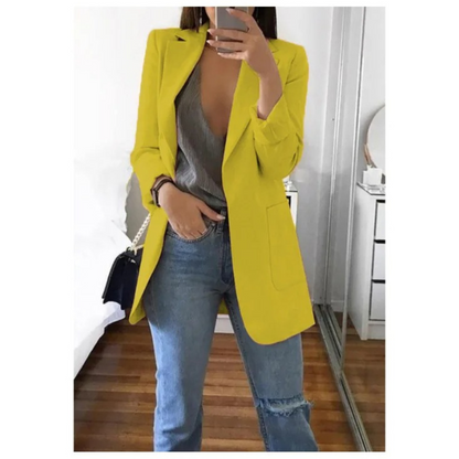 Women's Khaki Blazer Autumn Fashion