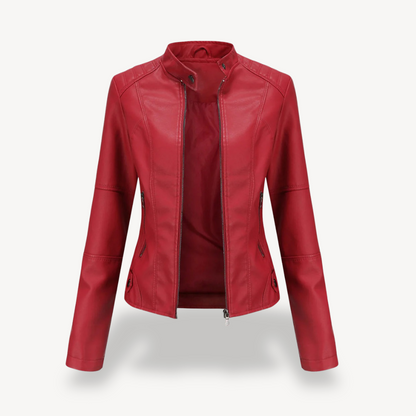 Stylish Women's Leather Biker Jacket